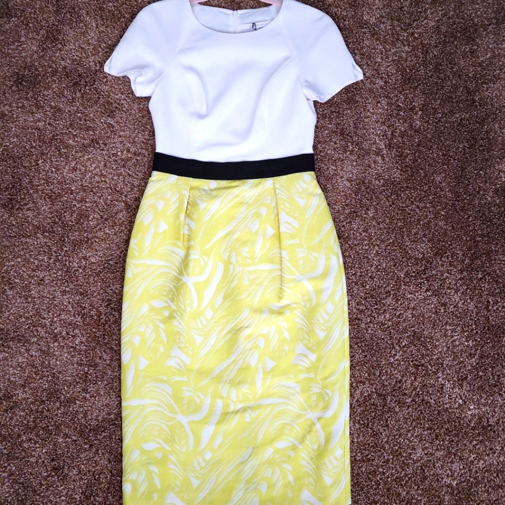 Black Halo Colorblock Sheath Dress Size 4 US